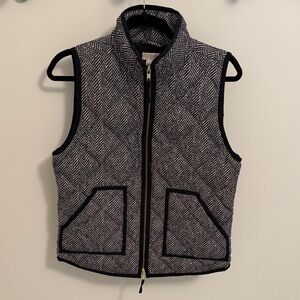 J. Crew Black and White Patterned Vest